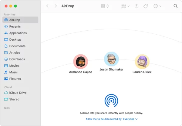 The Latest Mac Versions Give Quick Access To Connect The iPhone through AirDrop.